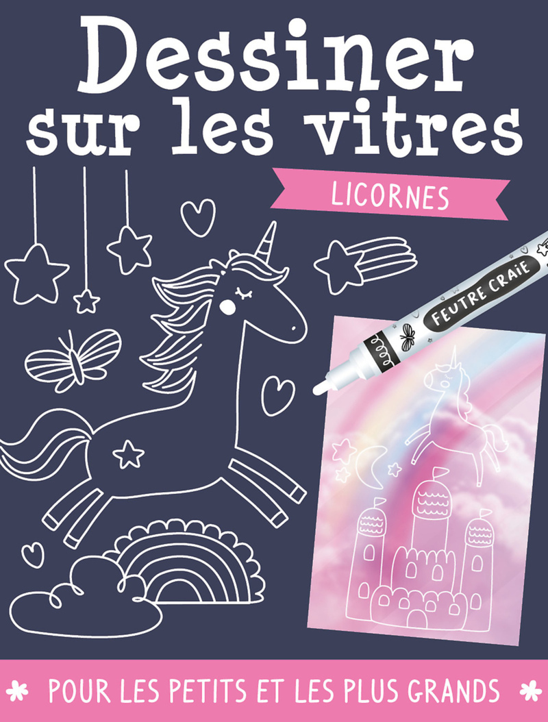DESSINER SUR LES VITRES - LICORNES//DESSINER SUR LES VITRES/1 2 3 SOLEIL/