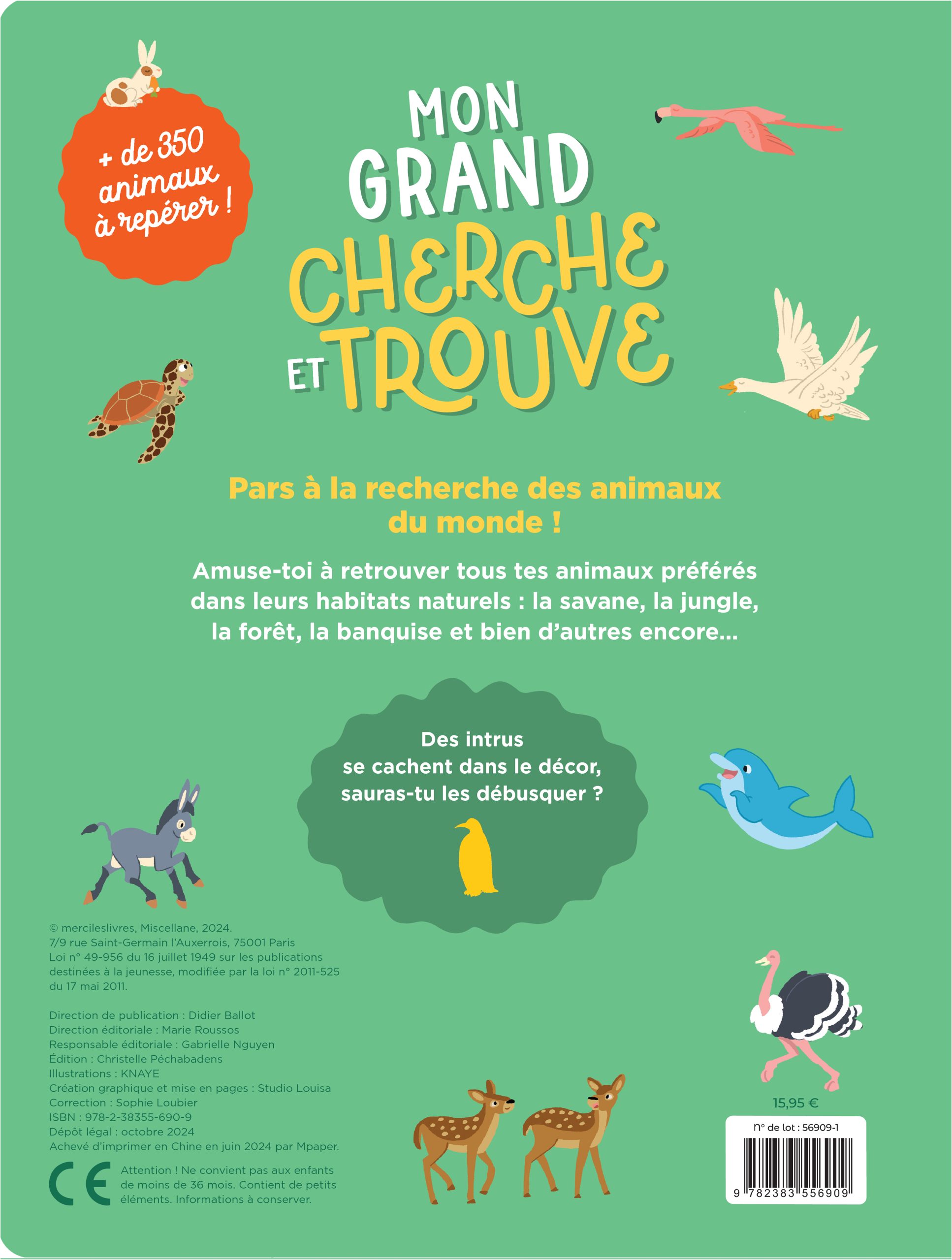 LES ANIMAUX DU MONDE - MON GRAND CHERCHE ET TROUVE///MERCILESLIVRES/ – Image 2