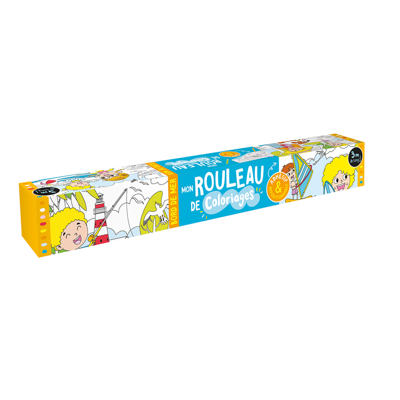 MON ROULEAU DE COLORIAGES ADHESIF - BORD DE MER///1 2 3 SOLEIL/