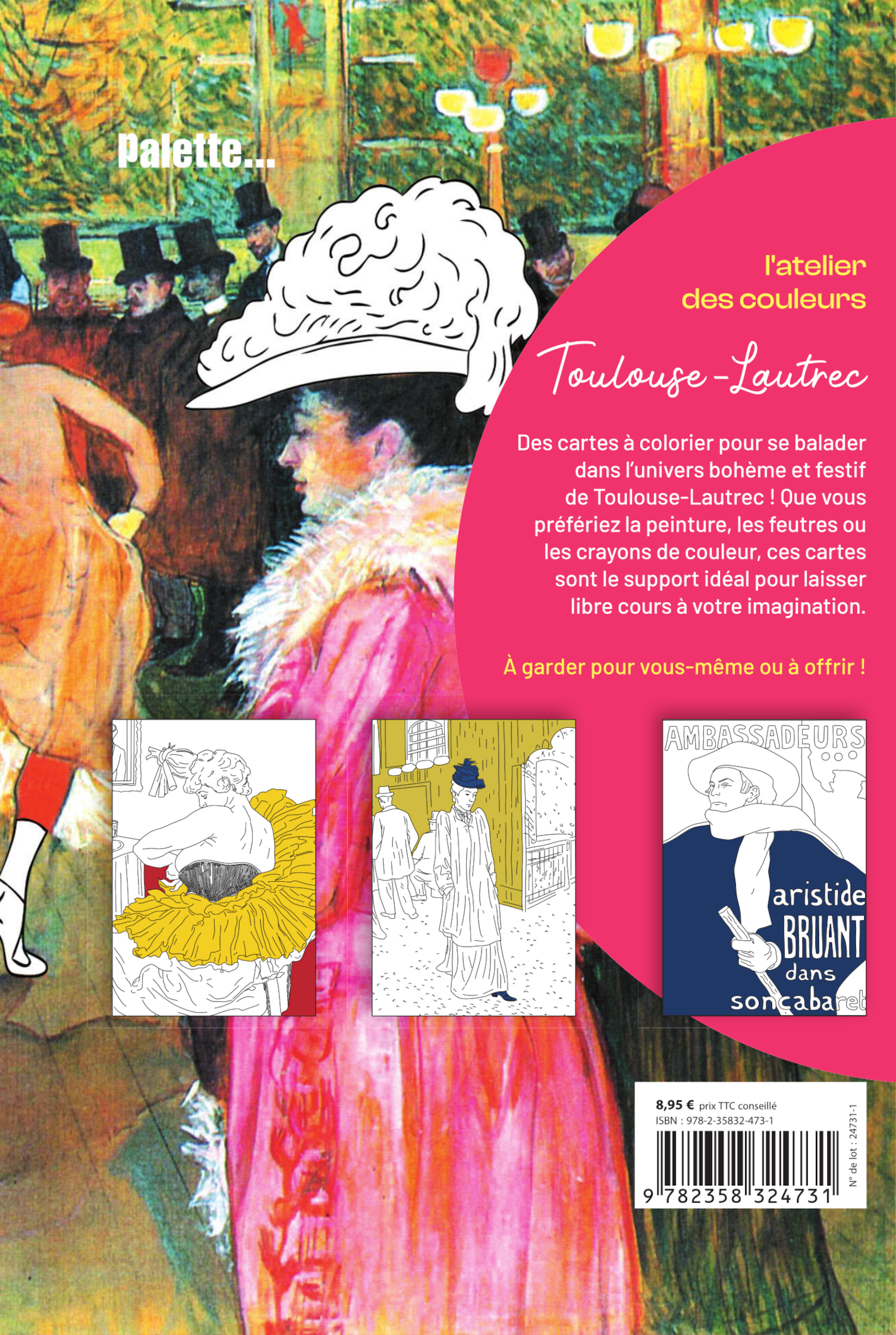 L'ATELIER DES COULEURS - TOULOUSE-LAUTREC///PALETTE ADULTE/ – Image 2